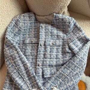 H&M Kids Tweed Blazer - Blue and White